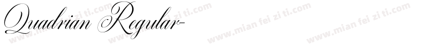 Quadrian Regular字体转换
